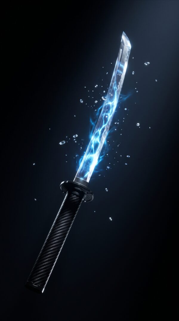 Glowing Crystal Katana Wallpaper